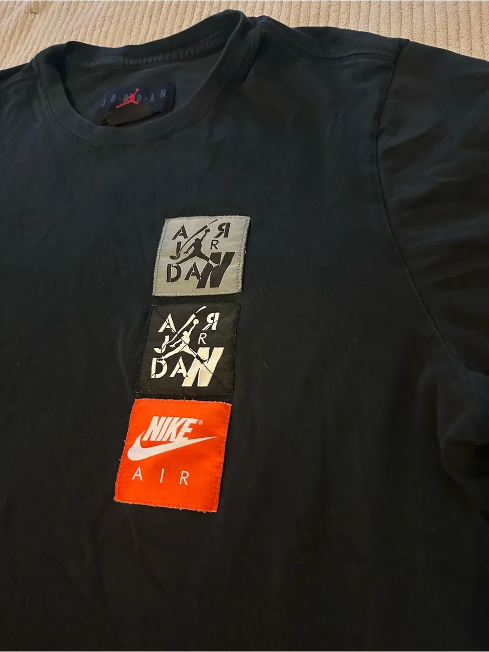 Mens Jordan Black Graphic Logo T-Shirt size M